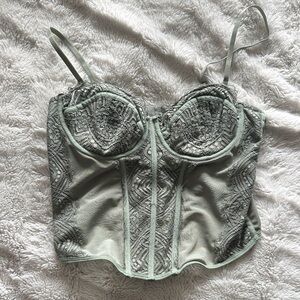 Garage Corset Green Top